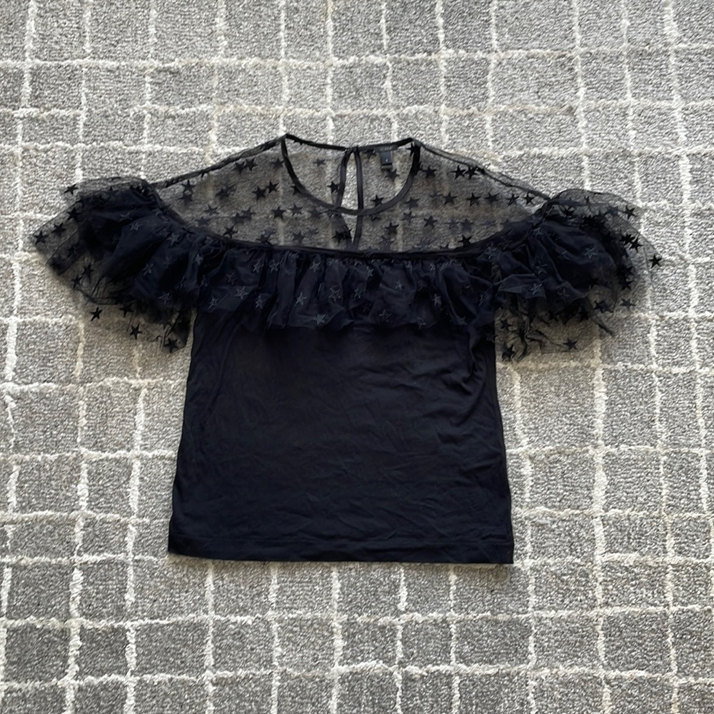 J. Crew Star Mesh top